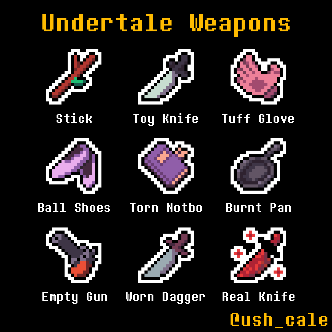 Undertale 最佳使用武器（遊戲早期到後期）